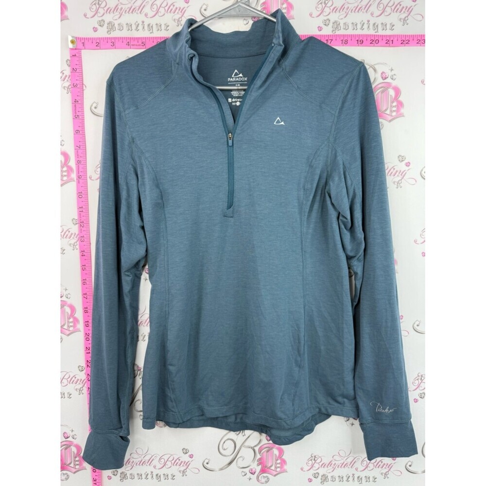 Paradox sweater drirelease repreve blue half zip Slate Blue Quarter-Zip Pullover